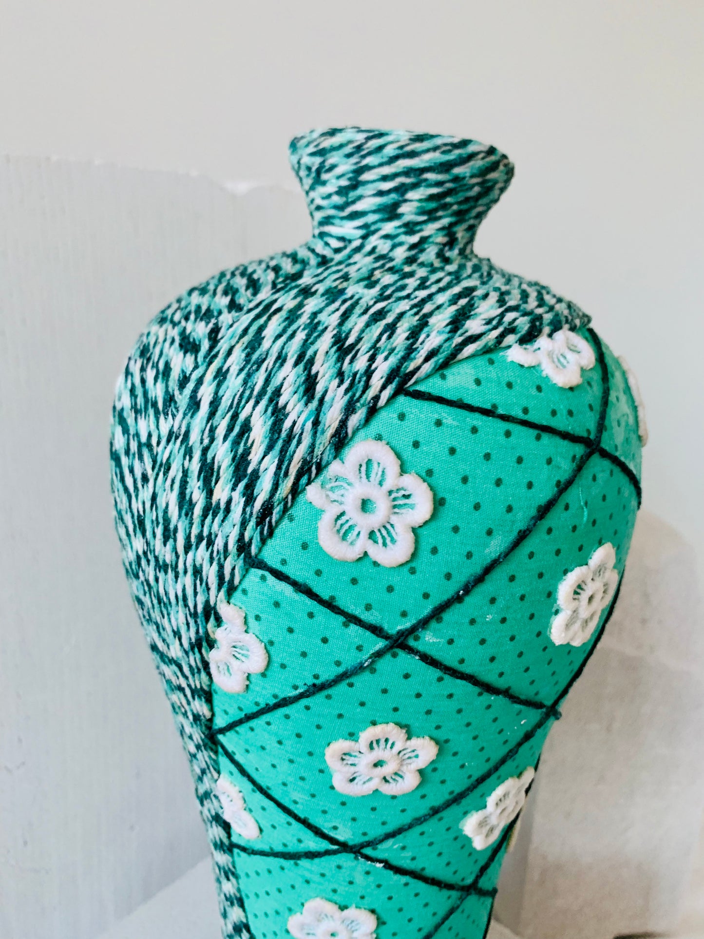 Green Polka Vase