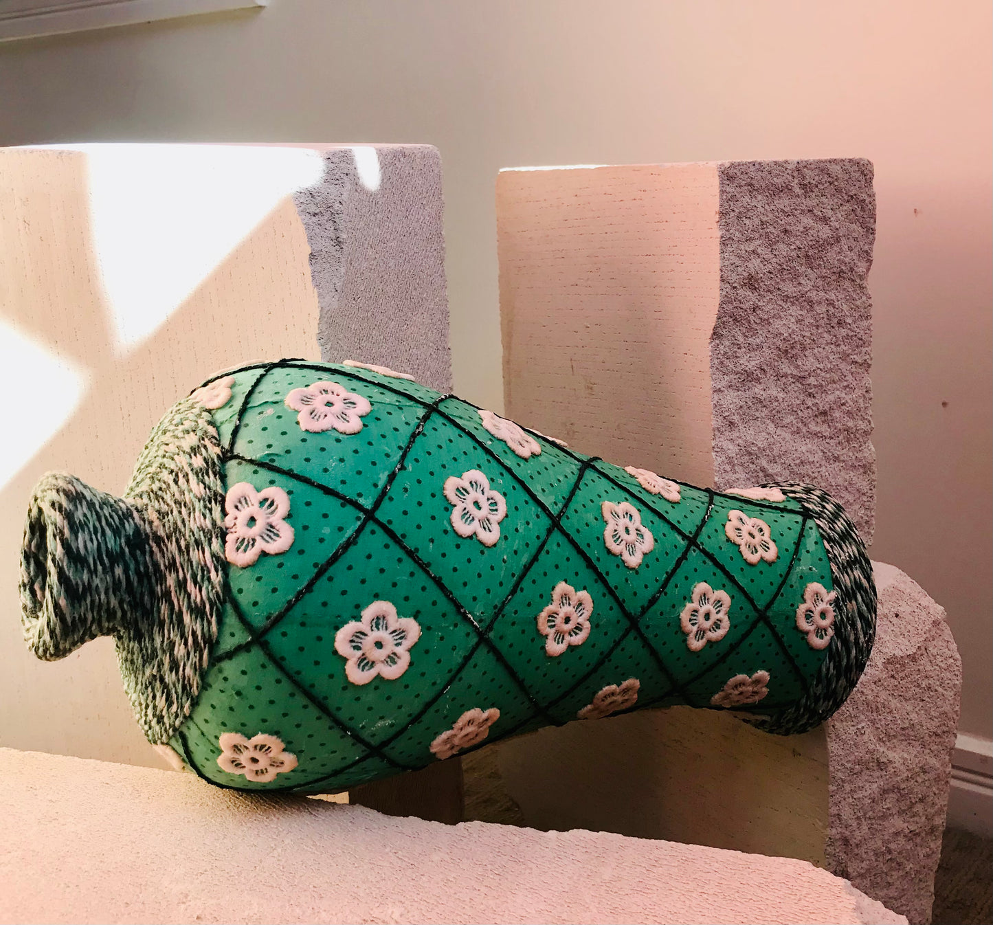 Green Polka Vase